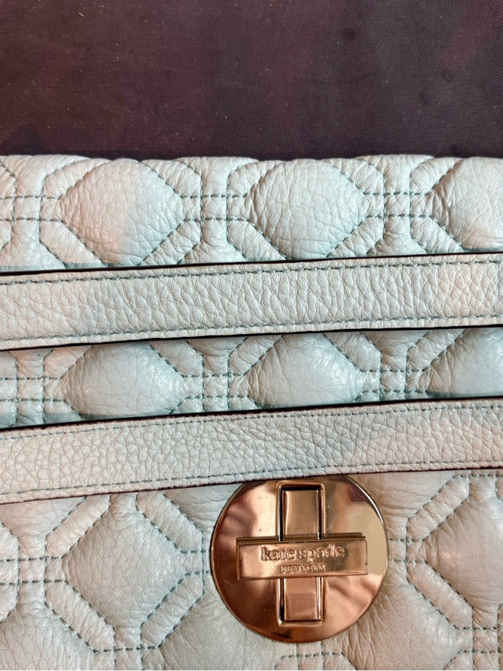 NWOT Kate Spade Emerson Place Vivenna Quilted Leather Shoulder Bag - Silver HW - Picture 7 of 16